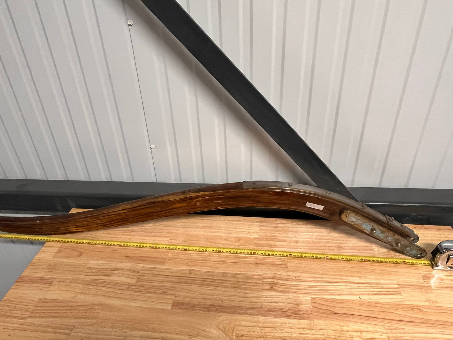 Gebogen helmstok 130 cm