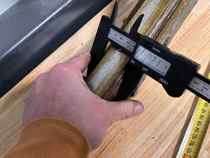 Gebogen helmstok 130 cm