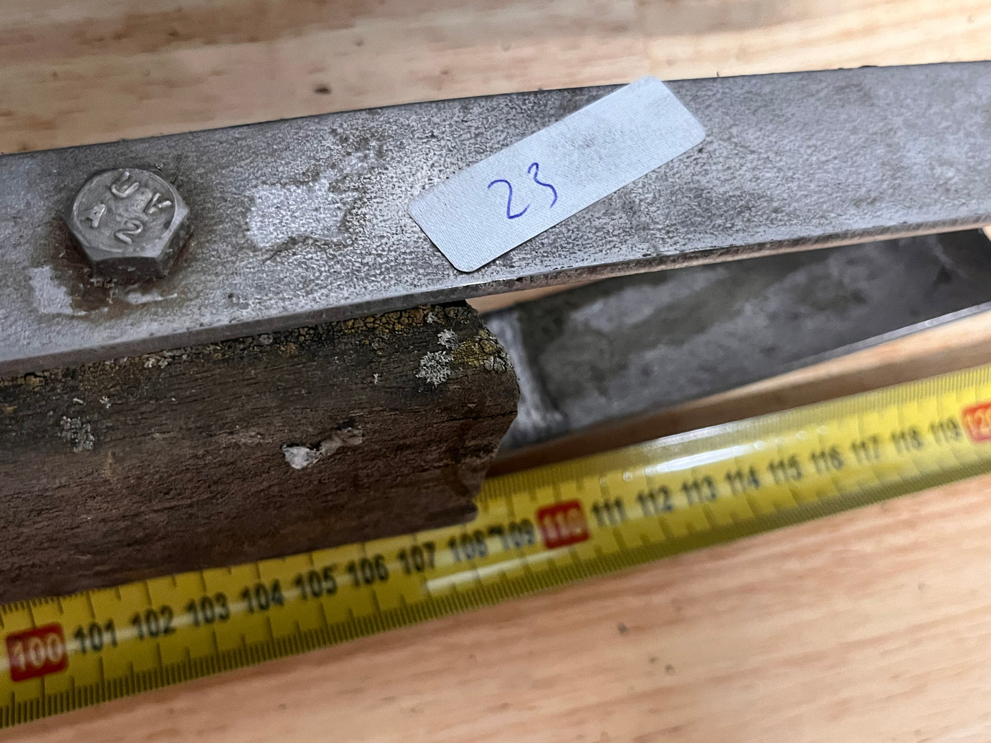 Houten helmstok 110 cm