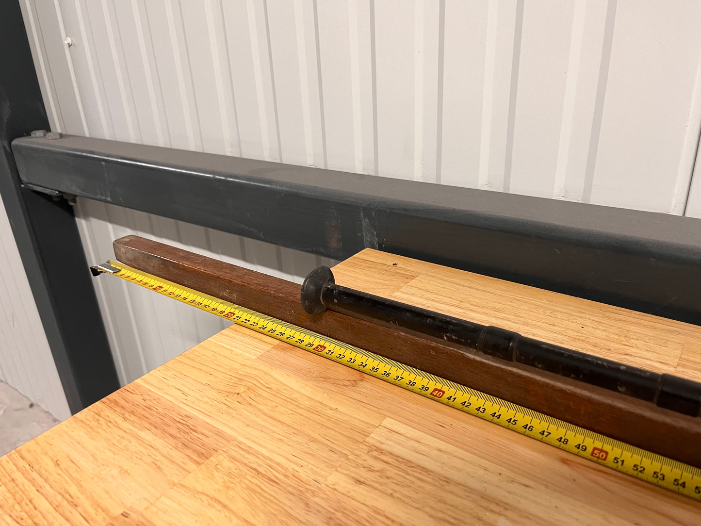 Houten helmstok 112 cm + helmstokverlenger