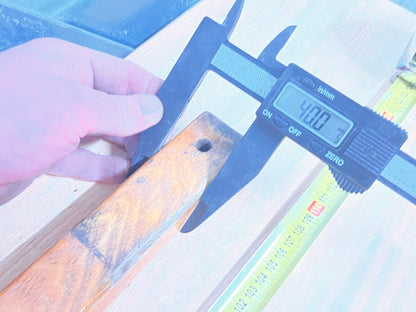 Houten helmstok 110 cm + helmstokverlenger