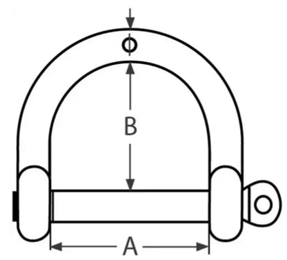 Boat Vision D-sluiting breed 8 x 26 x 31 mm. 2500 kg A4/316