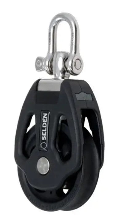 Selden 1 schijfs blok 80 mm tot 16 mm lijn